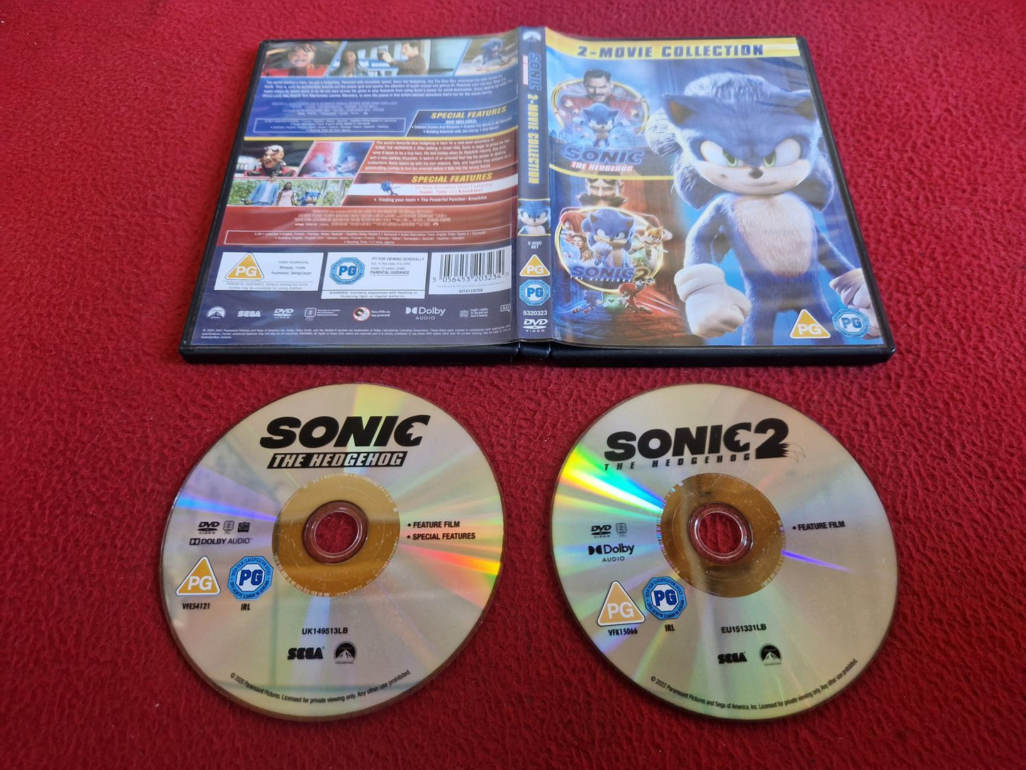 SONIC THE HEDGEHOG 1 & 2 DVD