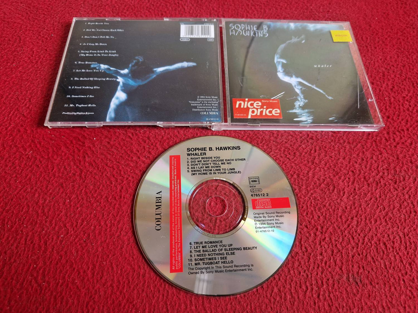 SOPHIE B. HAWKINS WHALER CD