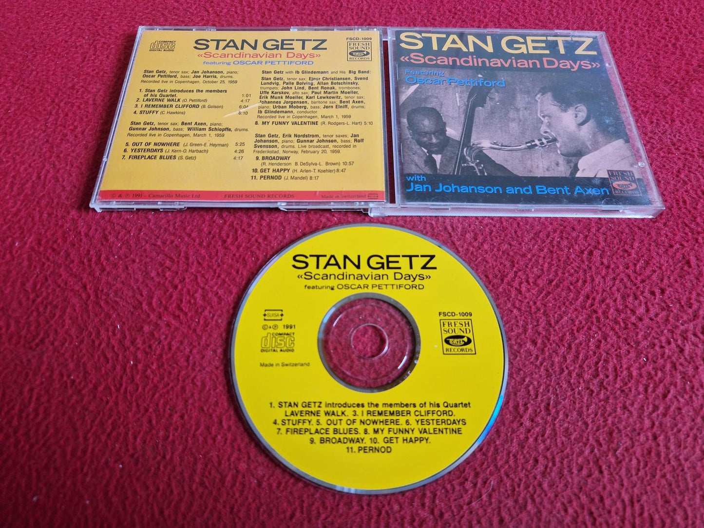 STAN GETZ SCANDINAVIAN DAYS CD