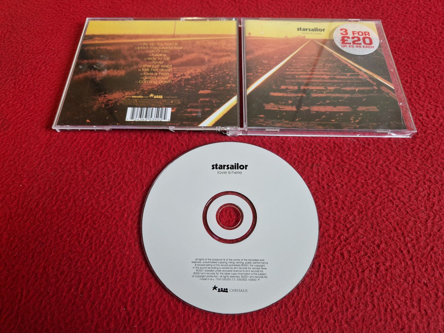 STARSAILOR LOVE IS HERE CD