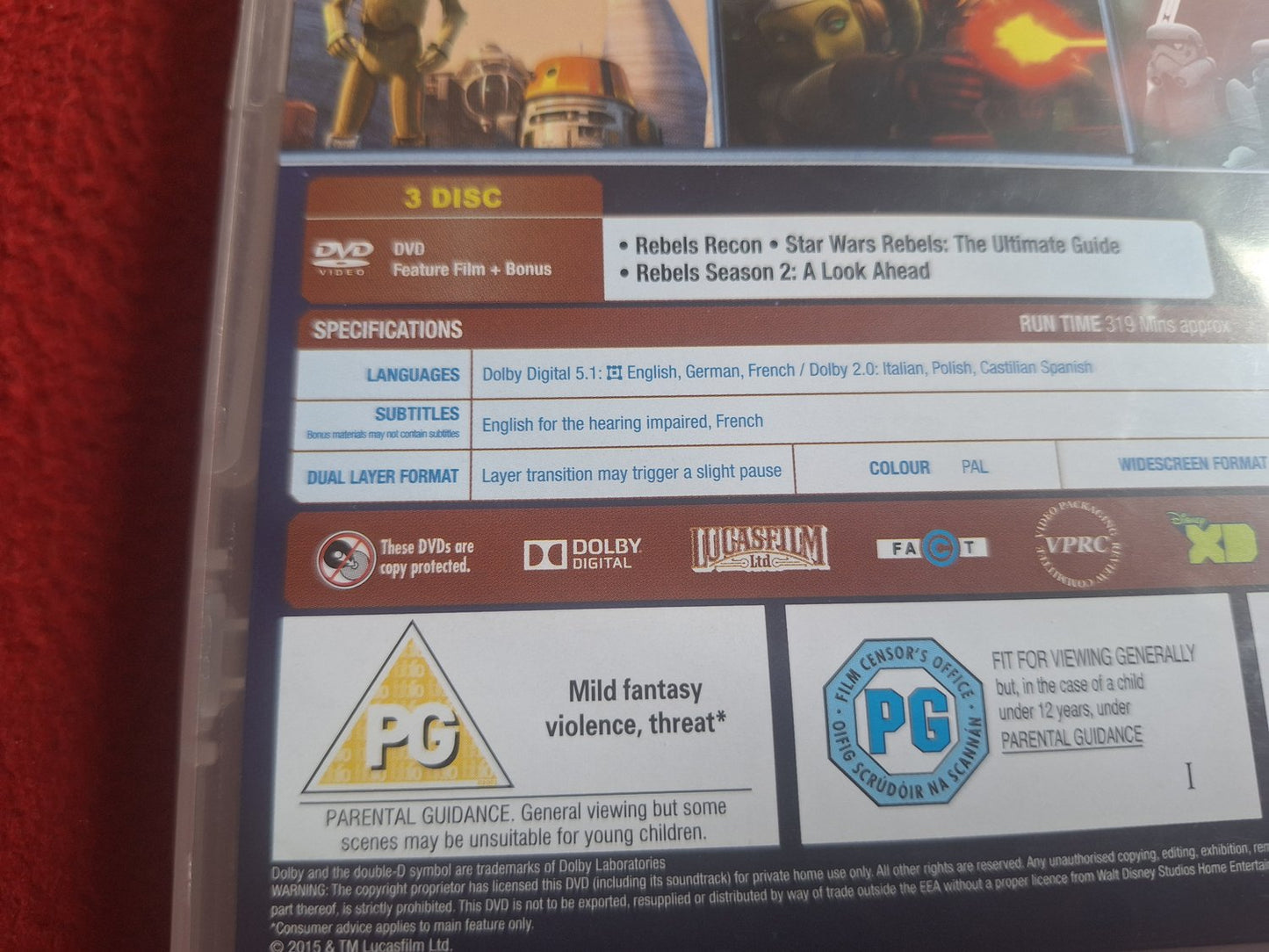 STAR WARS REBELS SEASON 1 BOX DVD