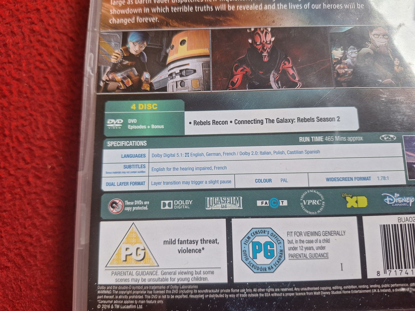 STAR WARS REBELS SEASON 2 BOX DVD