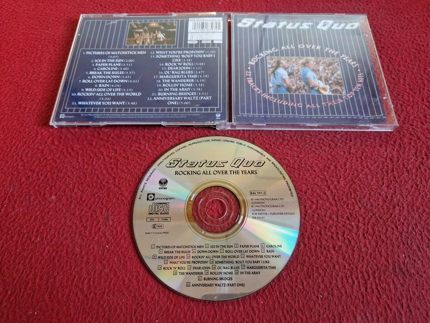 STATUS QUO ROCKING ALL OVER THE YEARS CD