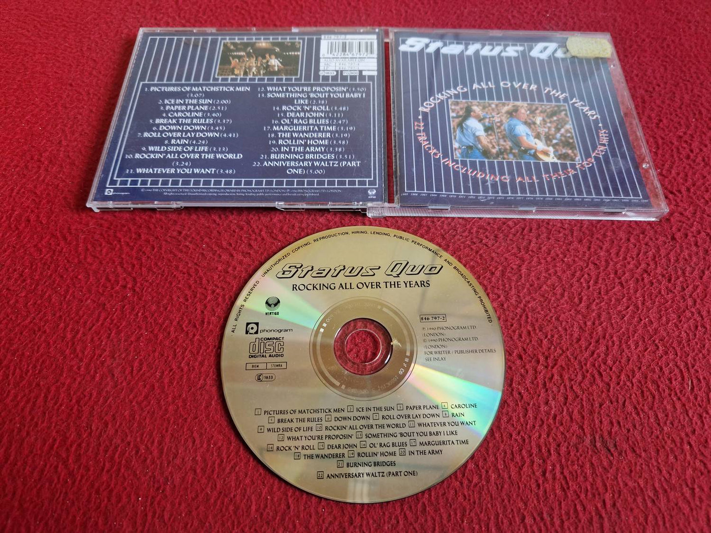 STATUS QUO ROCKING ALL OVER THE YEARS CD