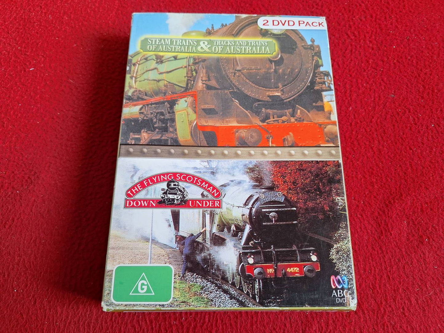 STEAM TRAINS & TRACKS AND TRAINS OF AUSTRALIA/FLYING SCOTSMAN DOWN UNDER BOX DVD