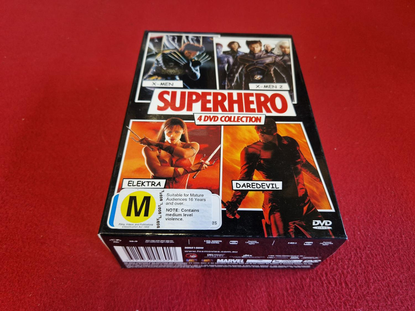 SUPERHERO X-MEN / X-MEN 2 / ELEKTRA / DAREDEVIL BOX till DVD