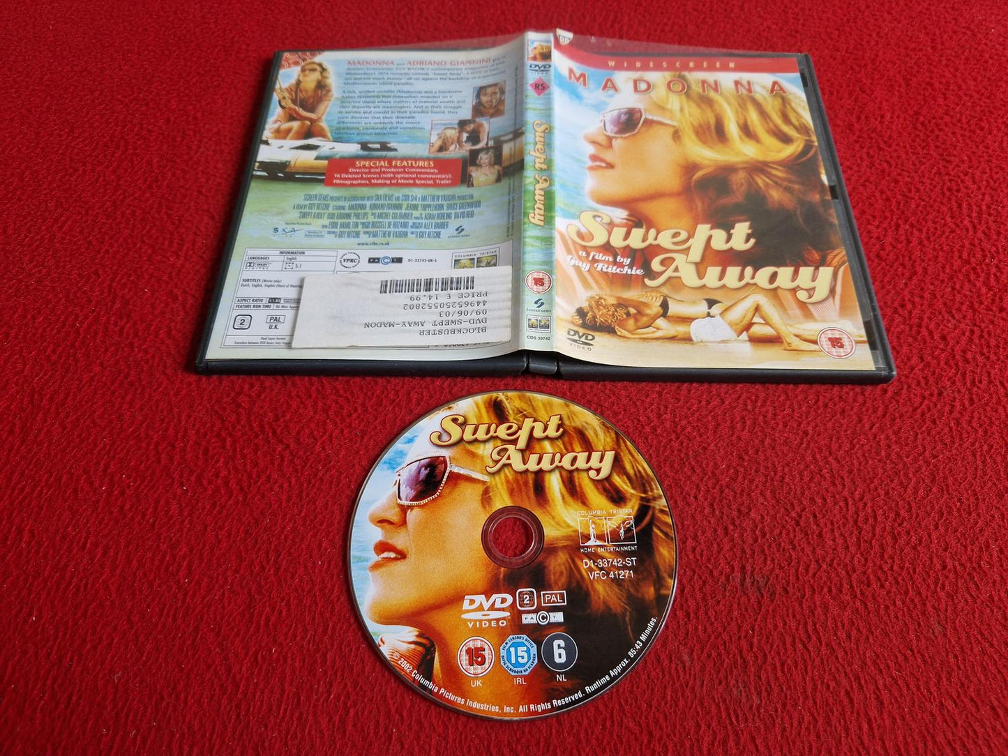 SWEPT AWAY DVD