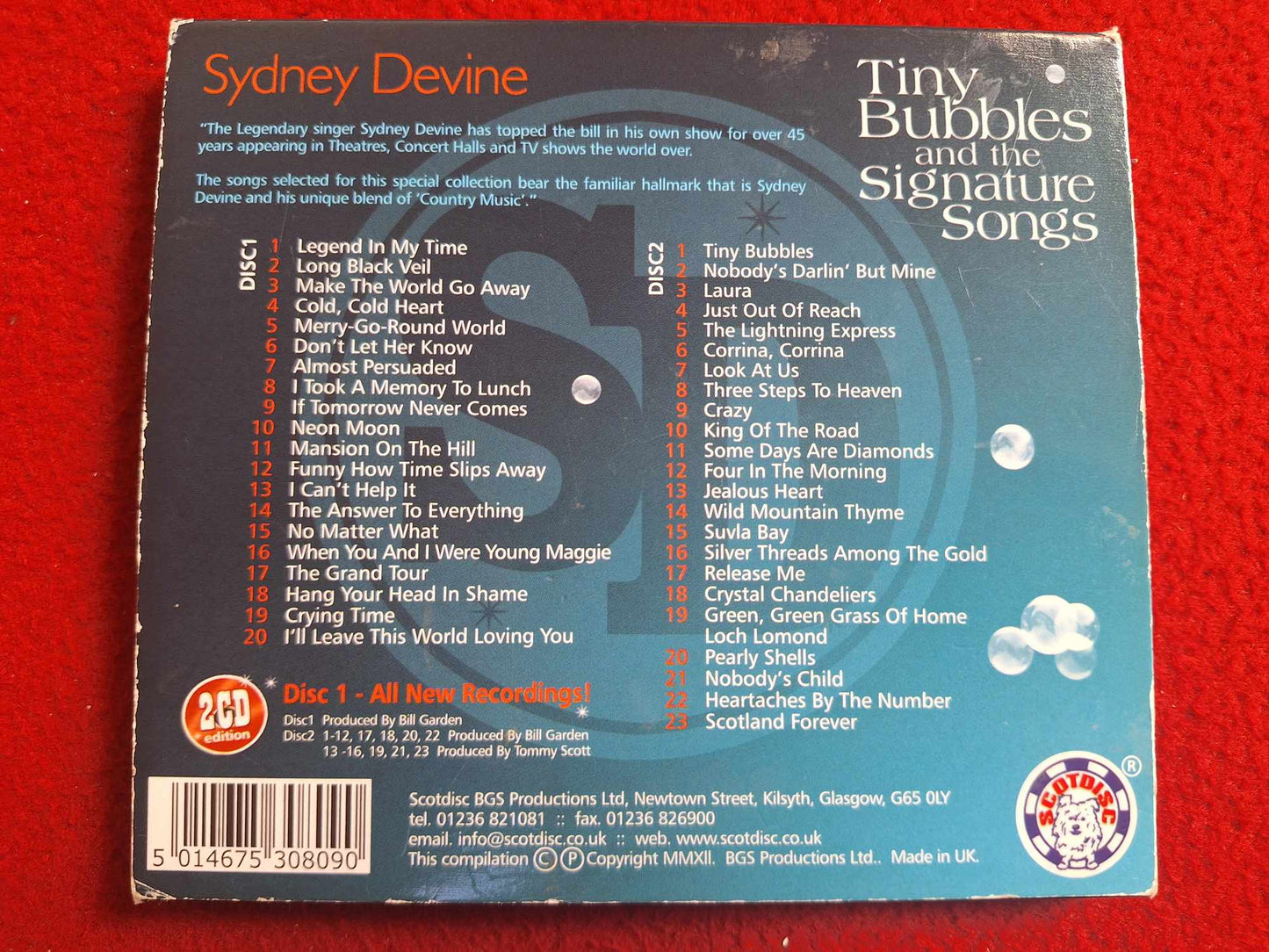 SYDNEY DEVINE TINY BUBBLES AND THE SIGNATURE SONGS CD