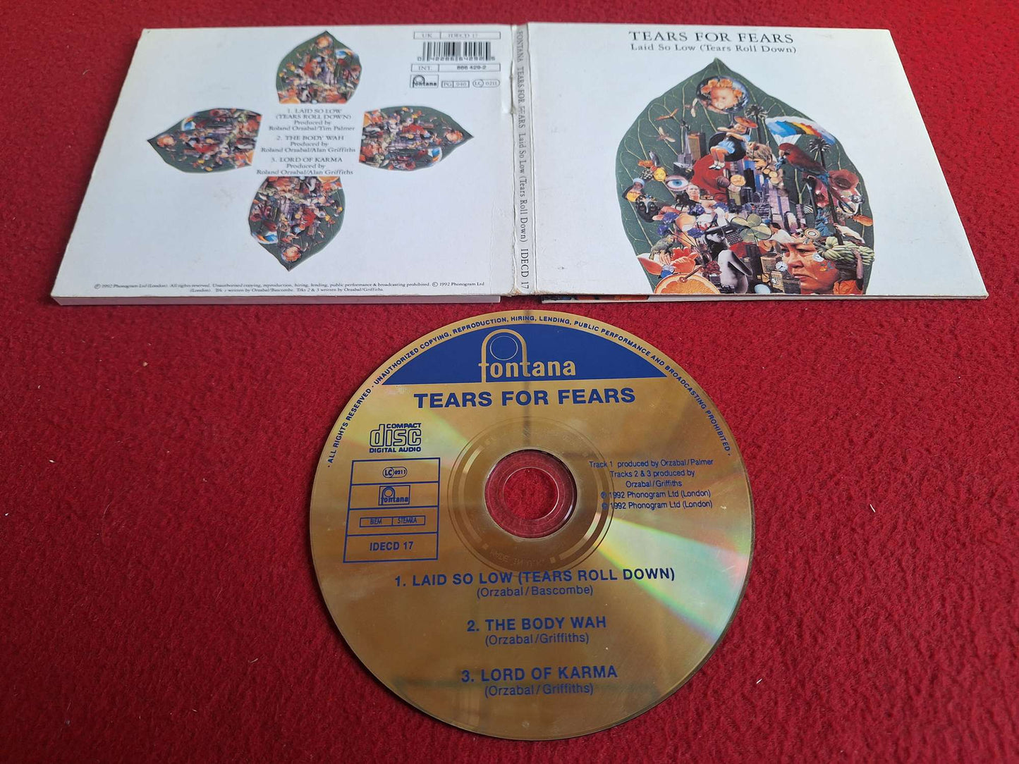 TEARS FOR FEARS LAID SO LOW (TEARS ROLL DOWN) CD