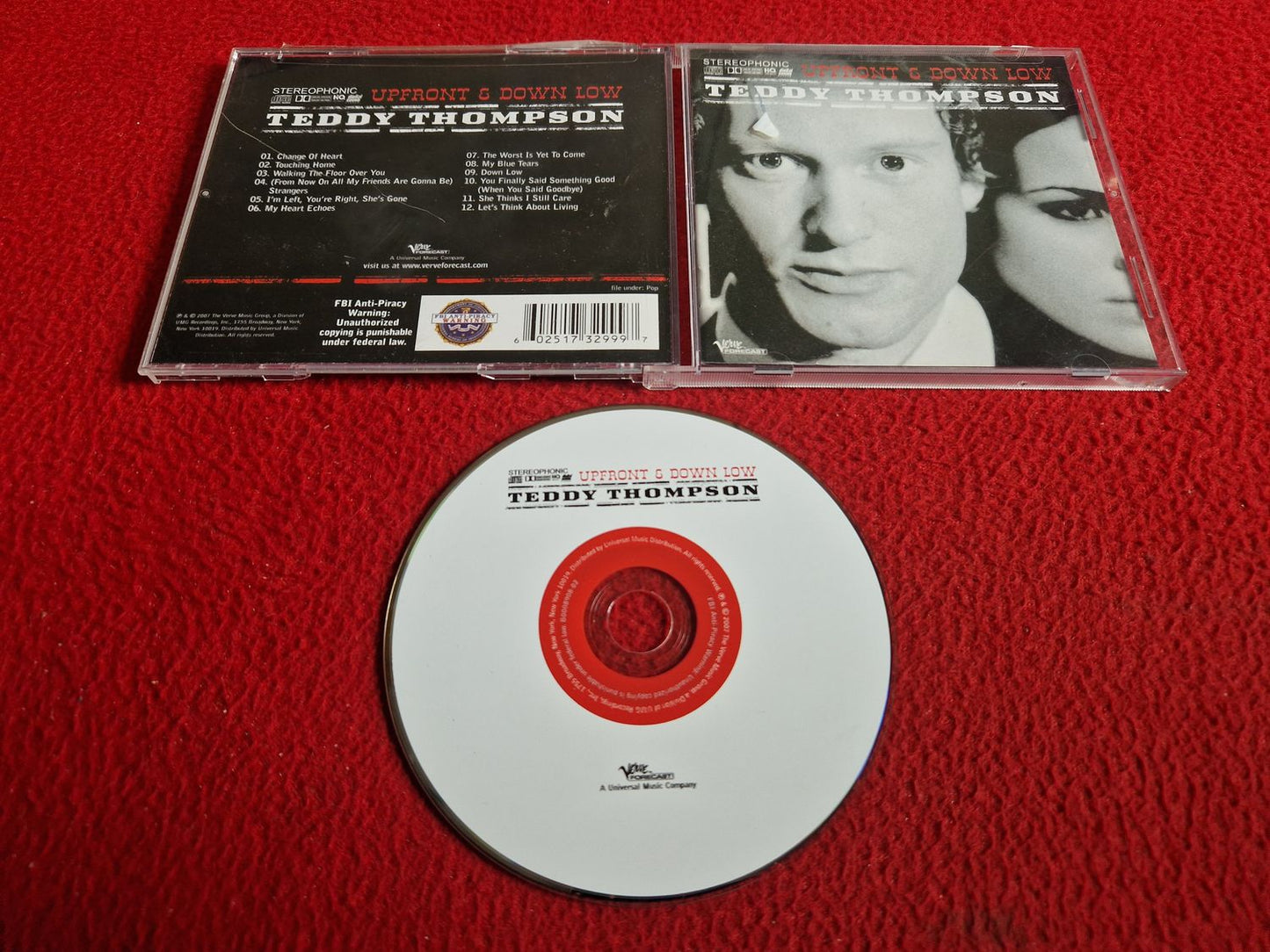 TEDDY THOMPSON UPFRONT & DOWN LOW CD