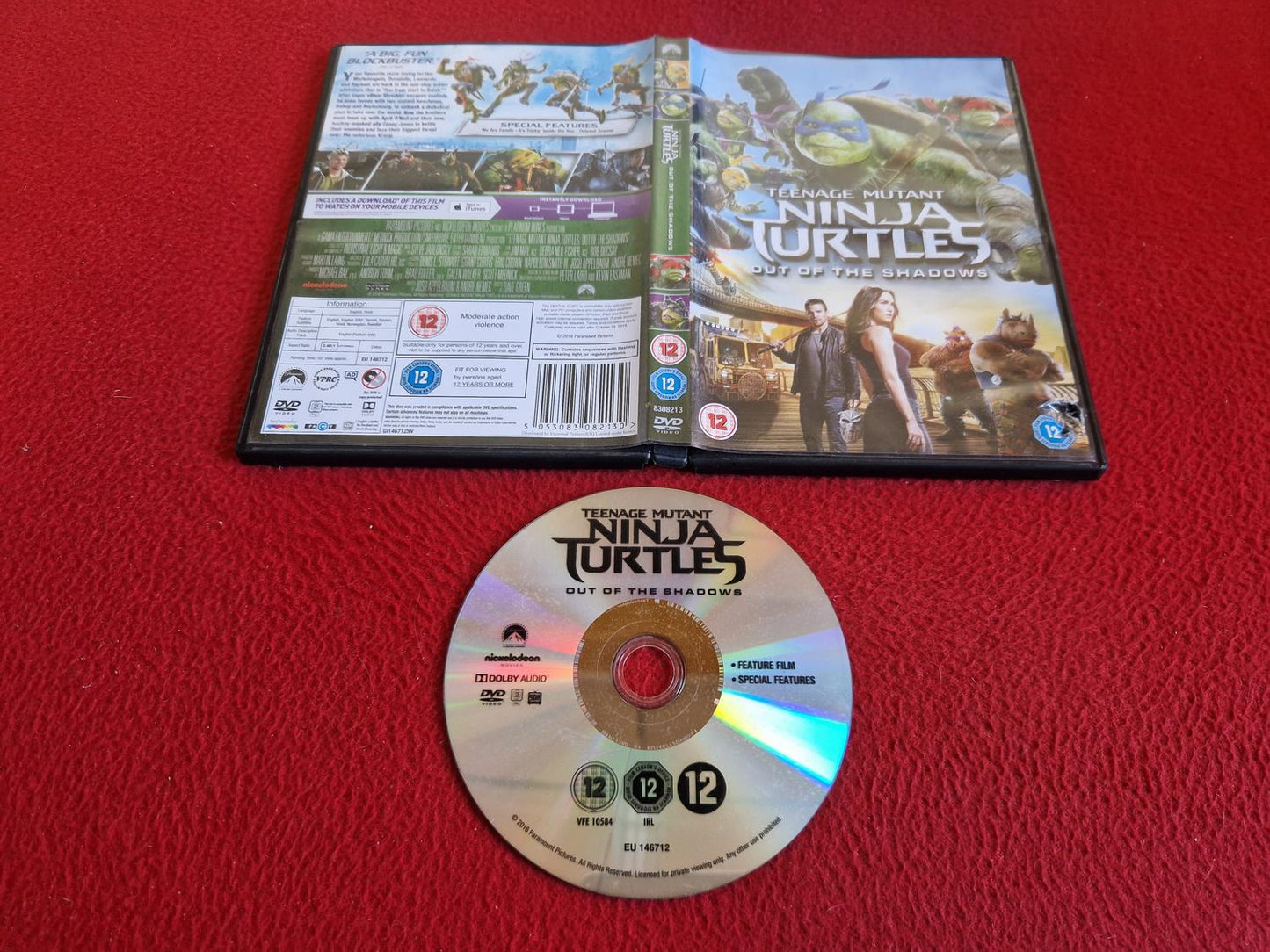 TEENAGE MUTANT NINJA TURTLES OUT OF THE SHADOWS DVD