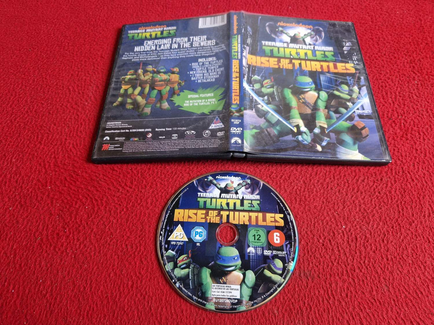 TEENAGE MUTANT NINJA TURTLES RISE OF THE TURTLES DVD