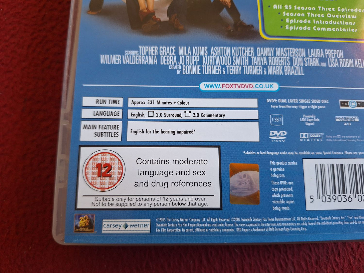 THAT 70'S SHOW SEASON 3 BOX DVD
