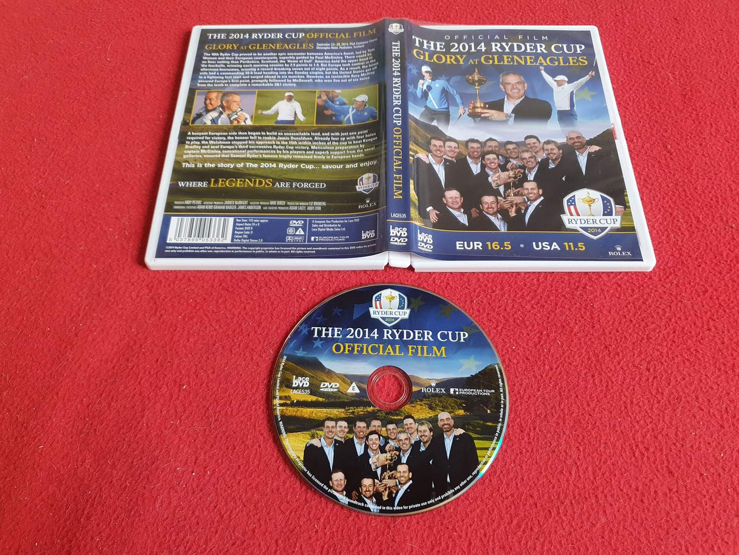 THE 2014 RYDER CUP GLORY AT GLENEAGLES till DVD