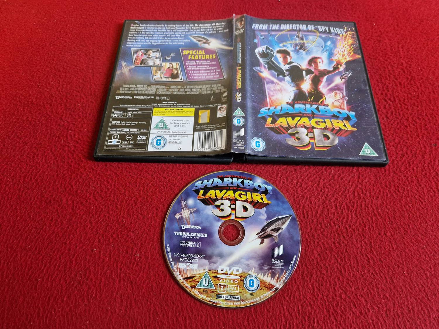 THE ADVENTURES OF SHARKBOY AND LAVAGIRL 3-D DVD