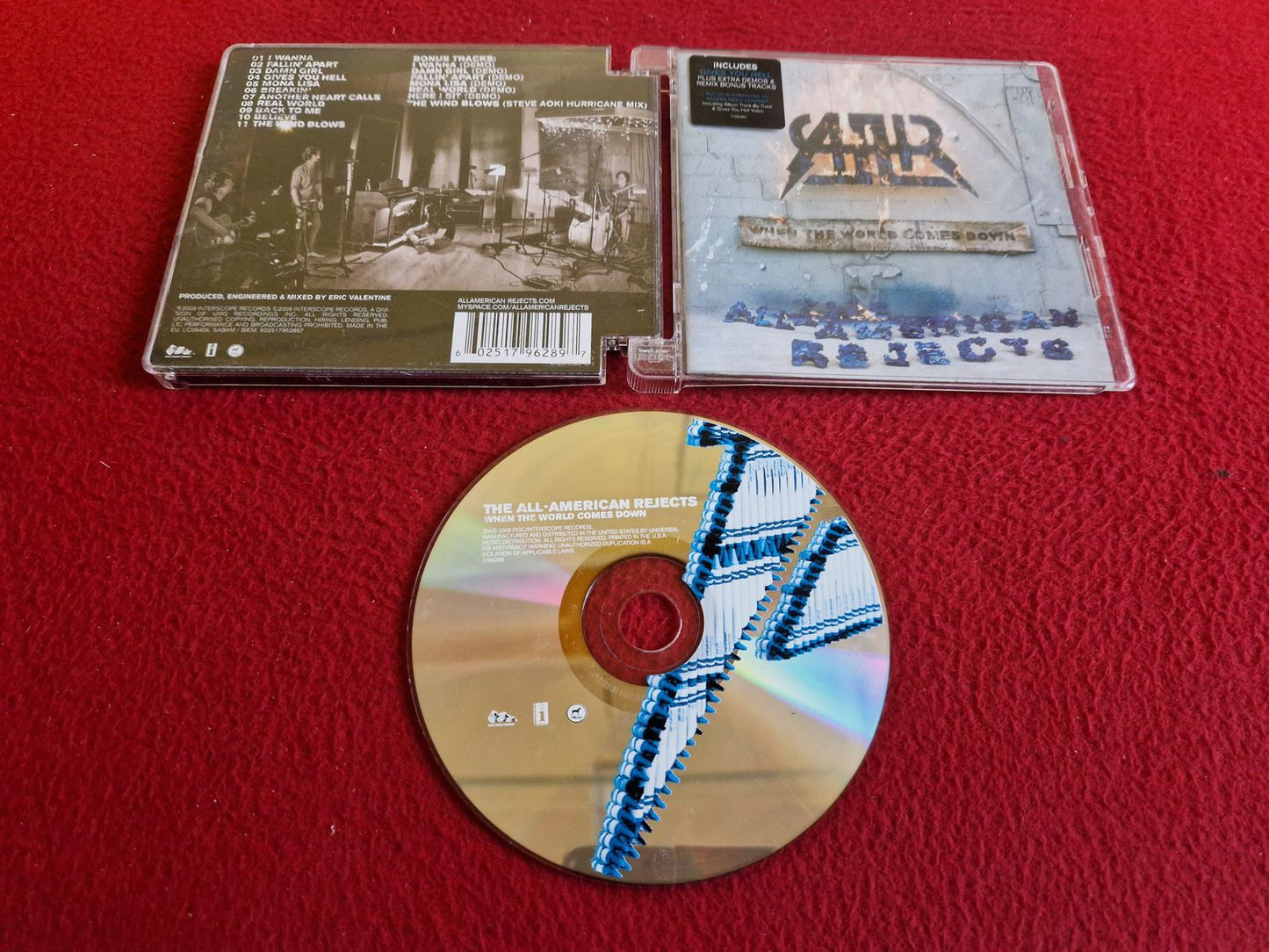 THE ALL-AMERICAN REJECTS WHEN THE WORLD COMES DOWN CD