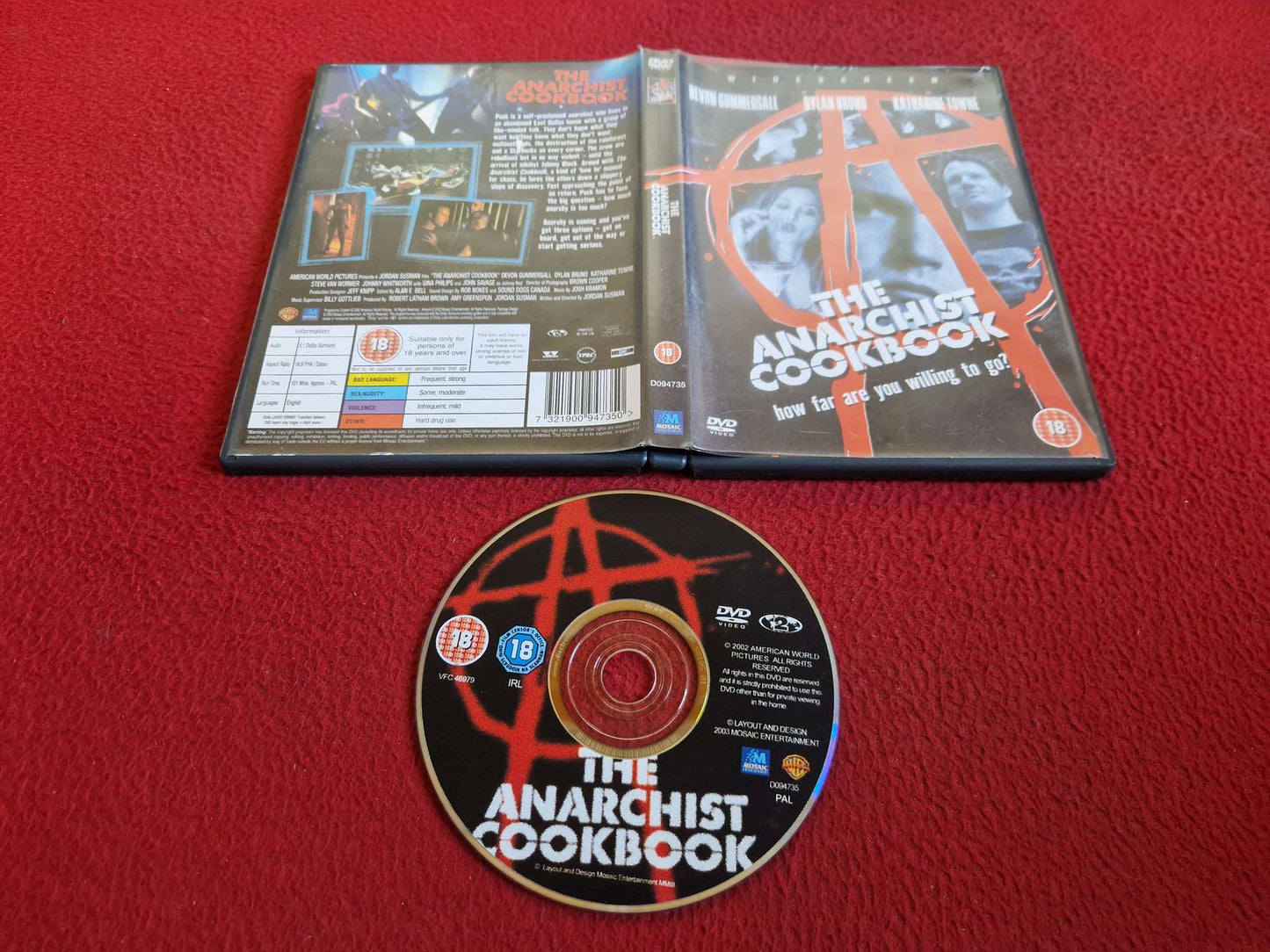 THE ANARCHIST COOKBOOK DVD