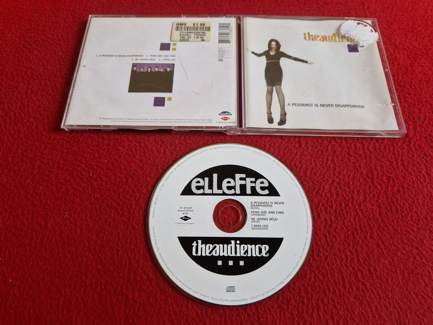 THE AUDIENCE A PESSIMIST IS NEVER DISAPPOINTED CD