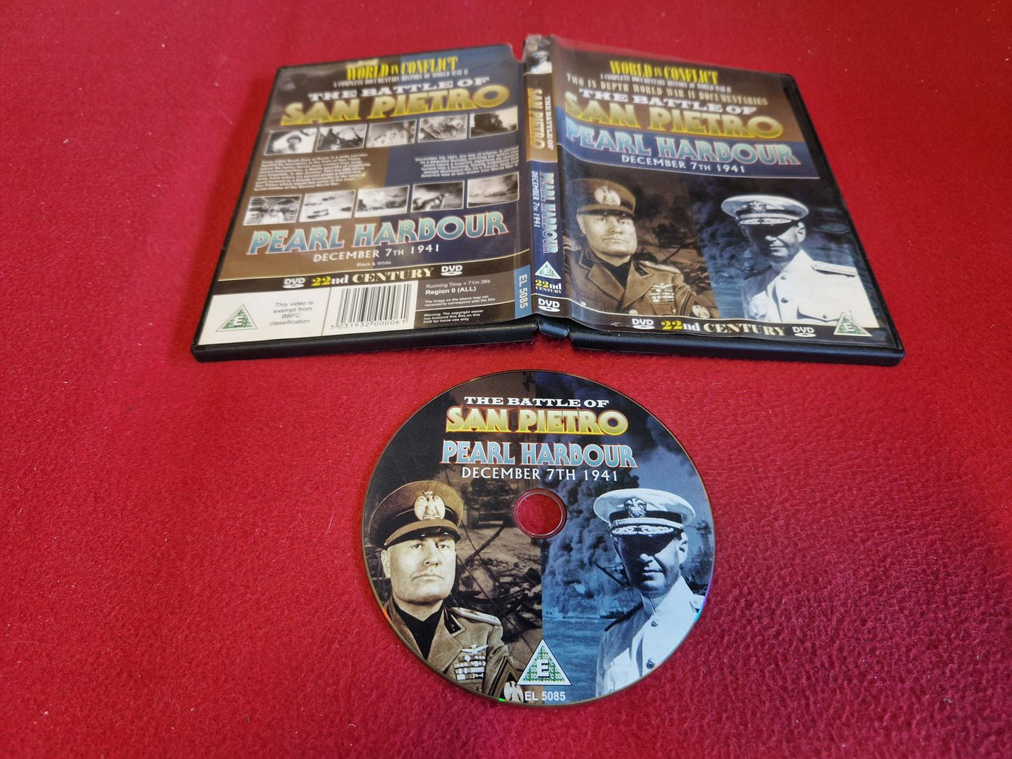 THE BATTLE OF SAN PIETRO / PEARL HARBOUR DECEMBER 7TH 1941 till DVD