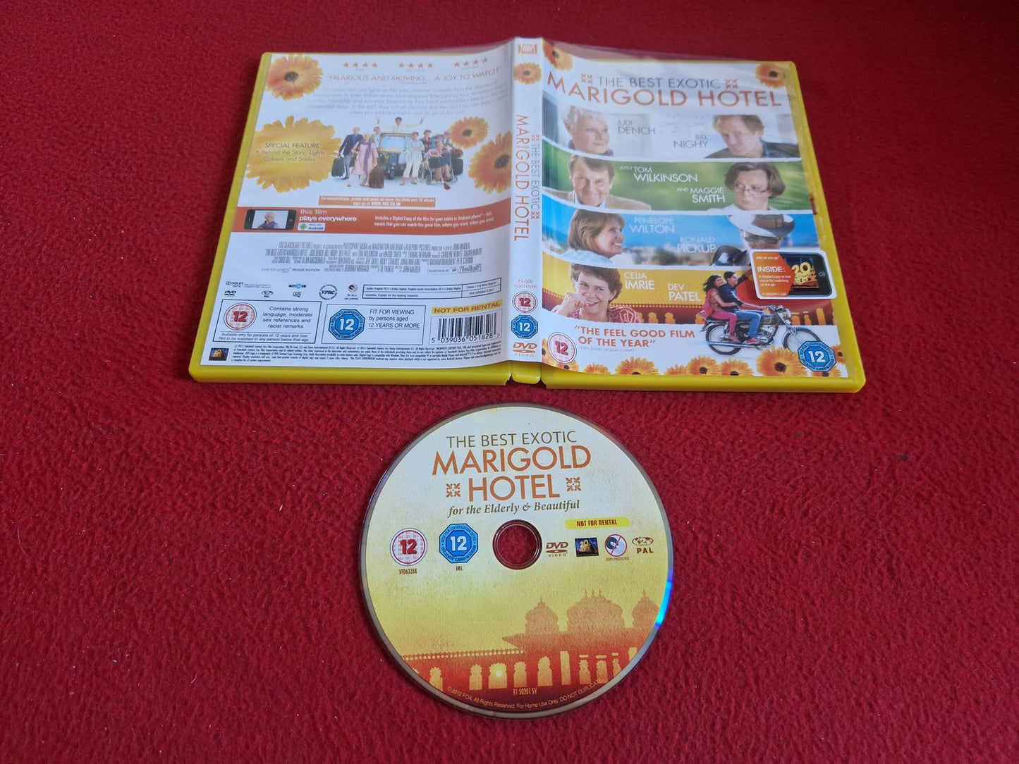 THE BEST EXOTIC MARIGOLD HOTEL DVD