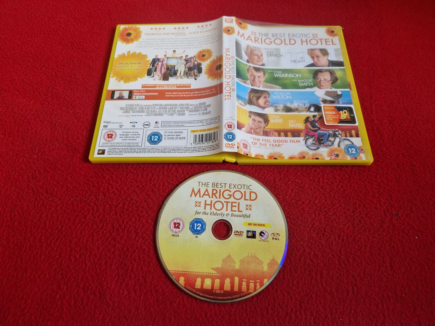 THE BEST EXOTIC MARIGOLD HOTEL DVD