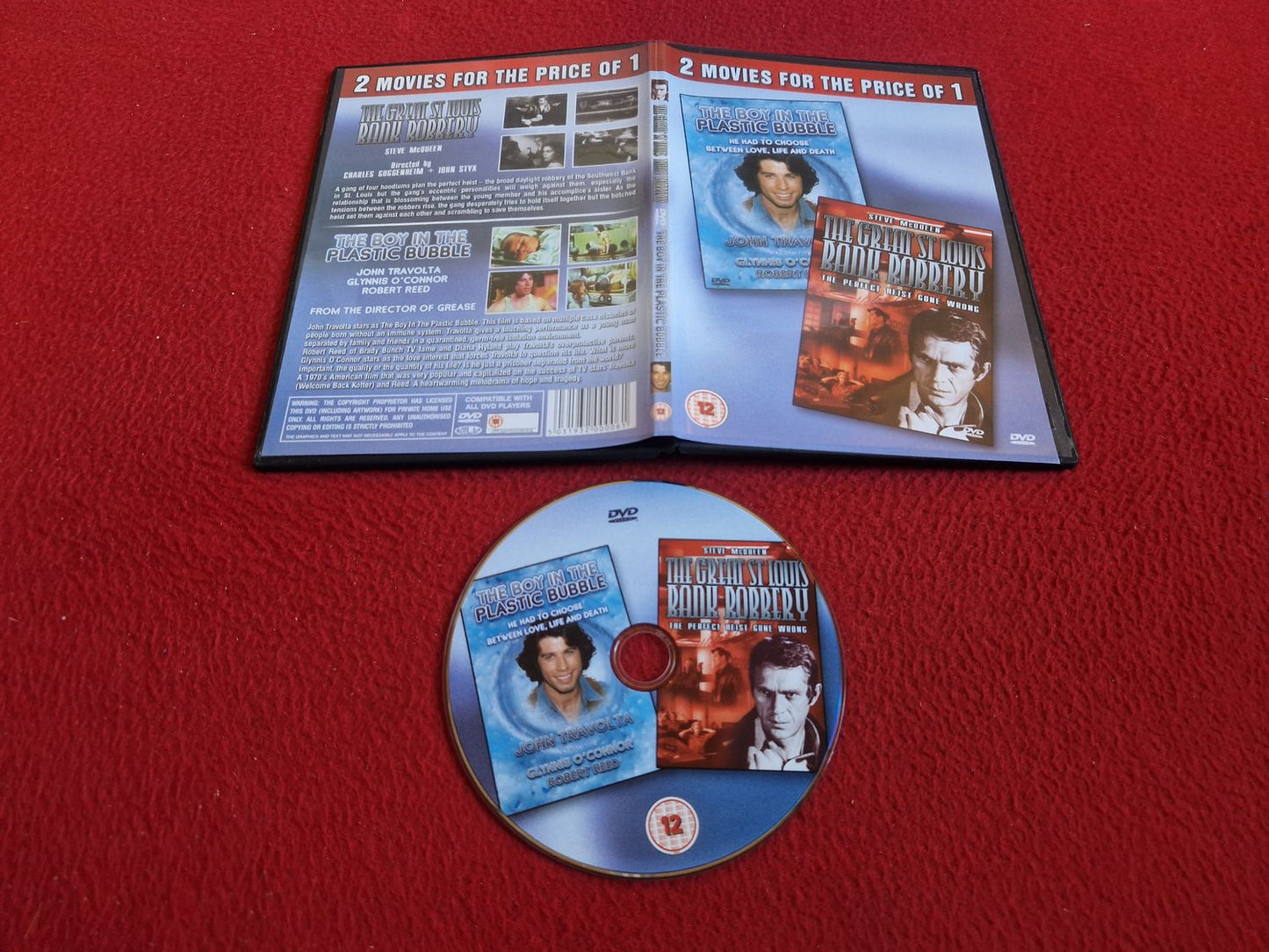 THE BOY IN THE PLASTIC BUBBLE / THE GREAT ST LOUIS BANK ROBBERY DVD