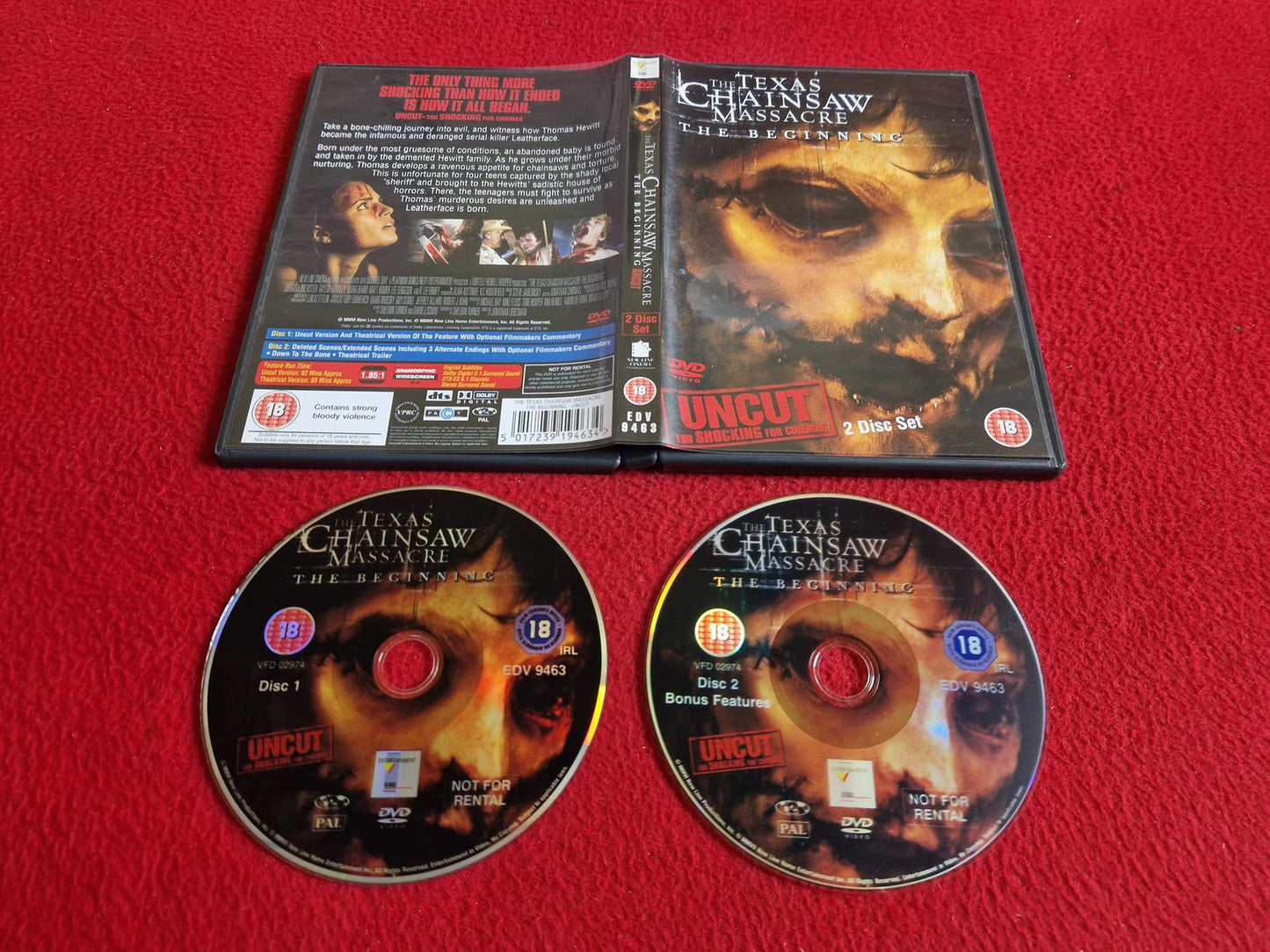 THE CHAINSAW MASSACRE THE BEGINNING DVD