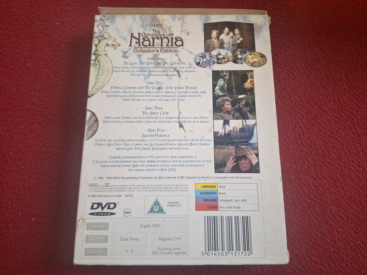 THE CHRONICLES OF NARNIA COLLECTOR'S EDITION BOX DVD
