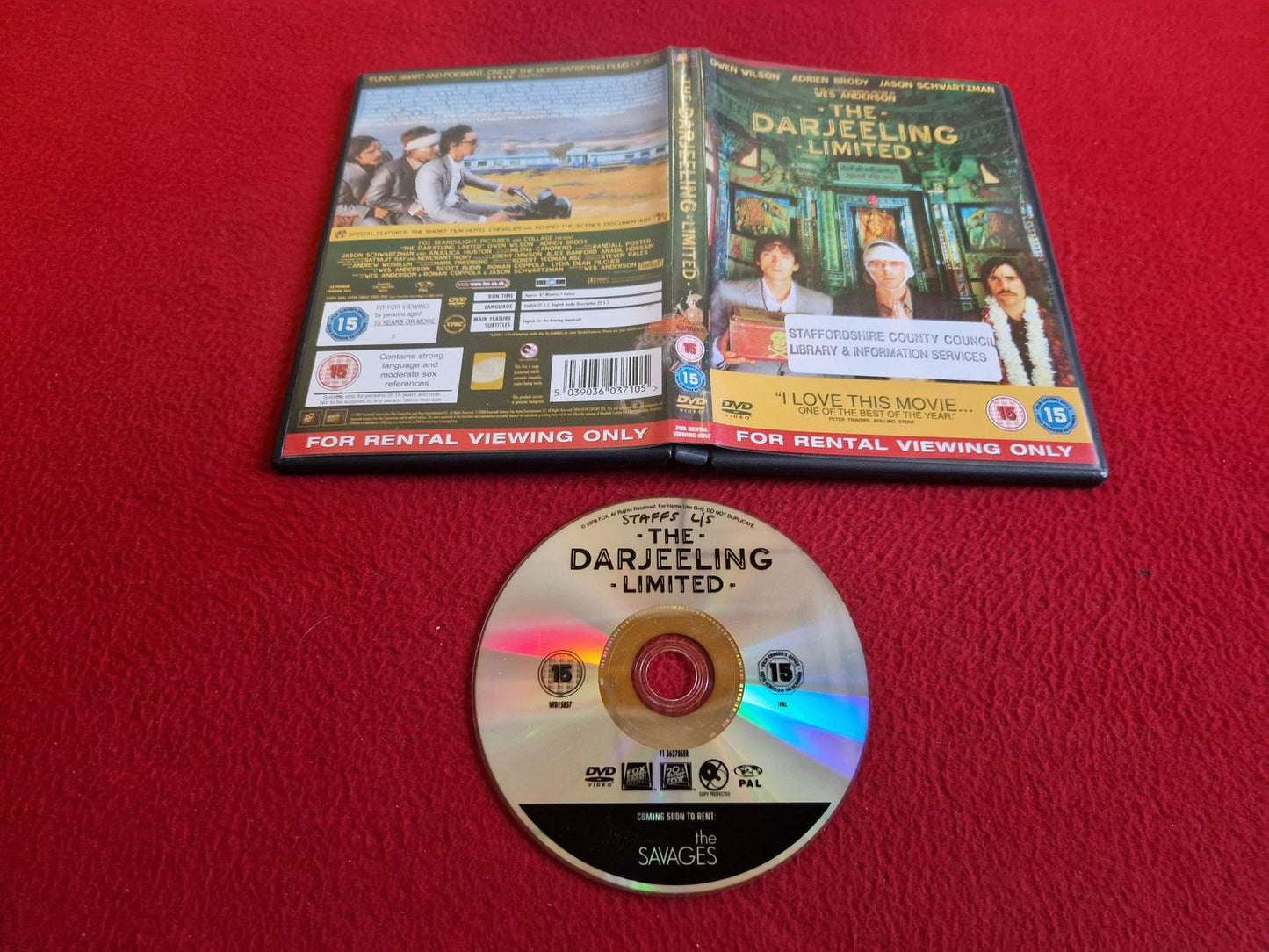 THE DARJEELING LIMITED DVD