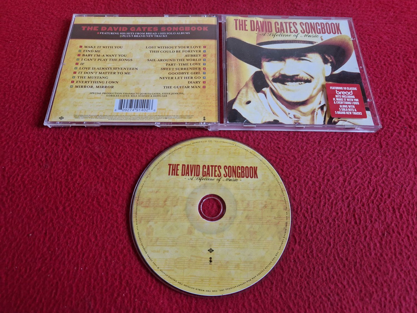 THE DAVID GATES SONGBOOK A LIFETIME OF MUSIC CD