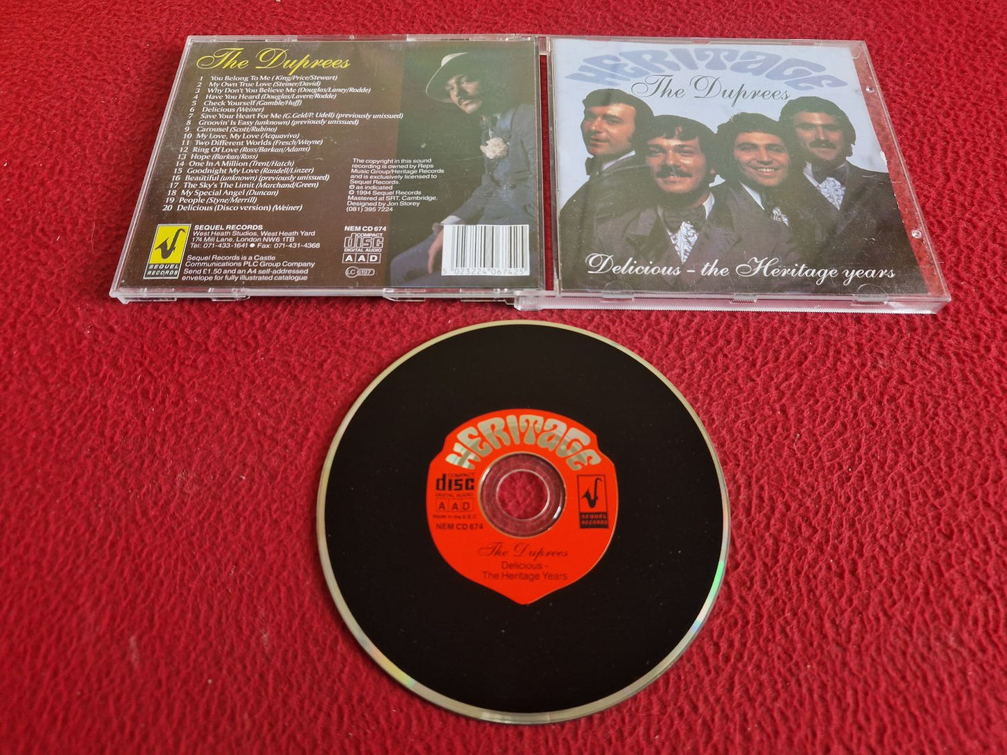 THE DUPREES DELICIOUS THE HERITAGE YEARS CD