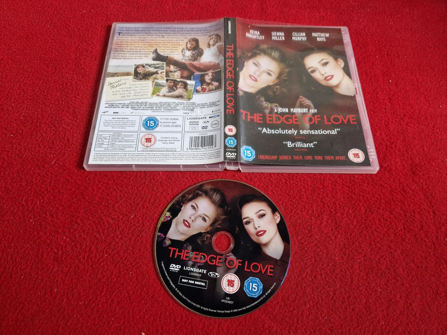 THE EDGE OF LOVE DVD