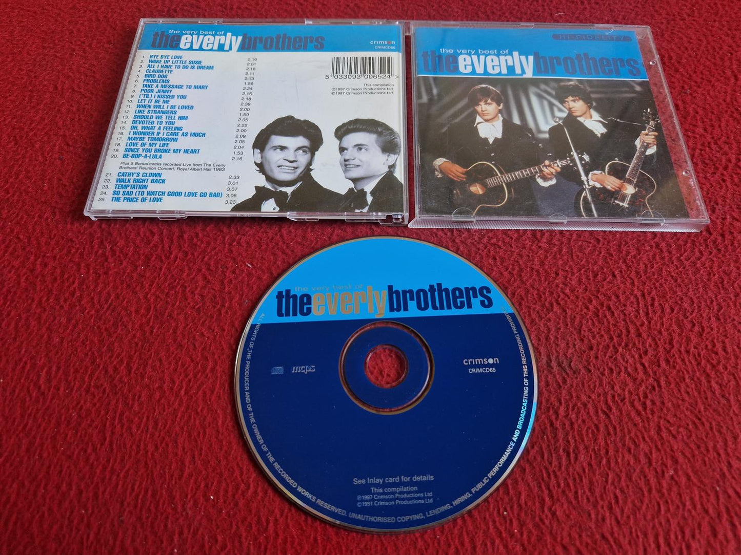 THE EVERLY BROTHERS THE VERY BEST OF CD