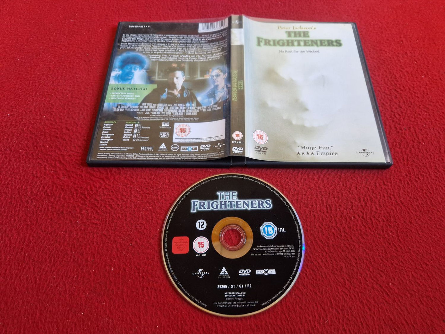 THE FRIGHTENERS DVD