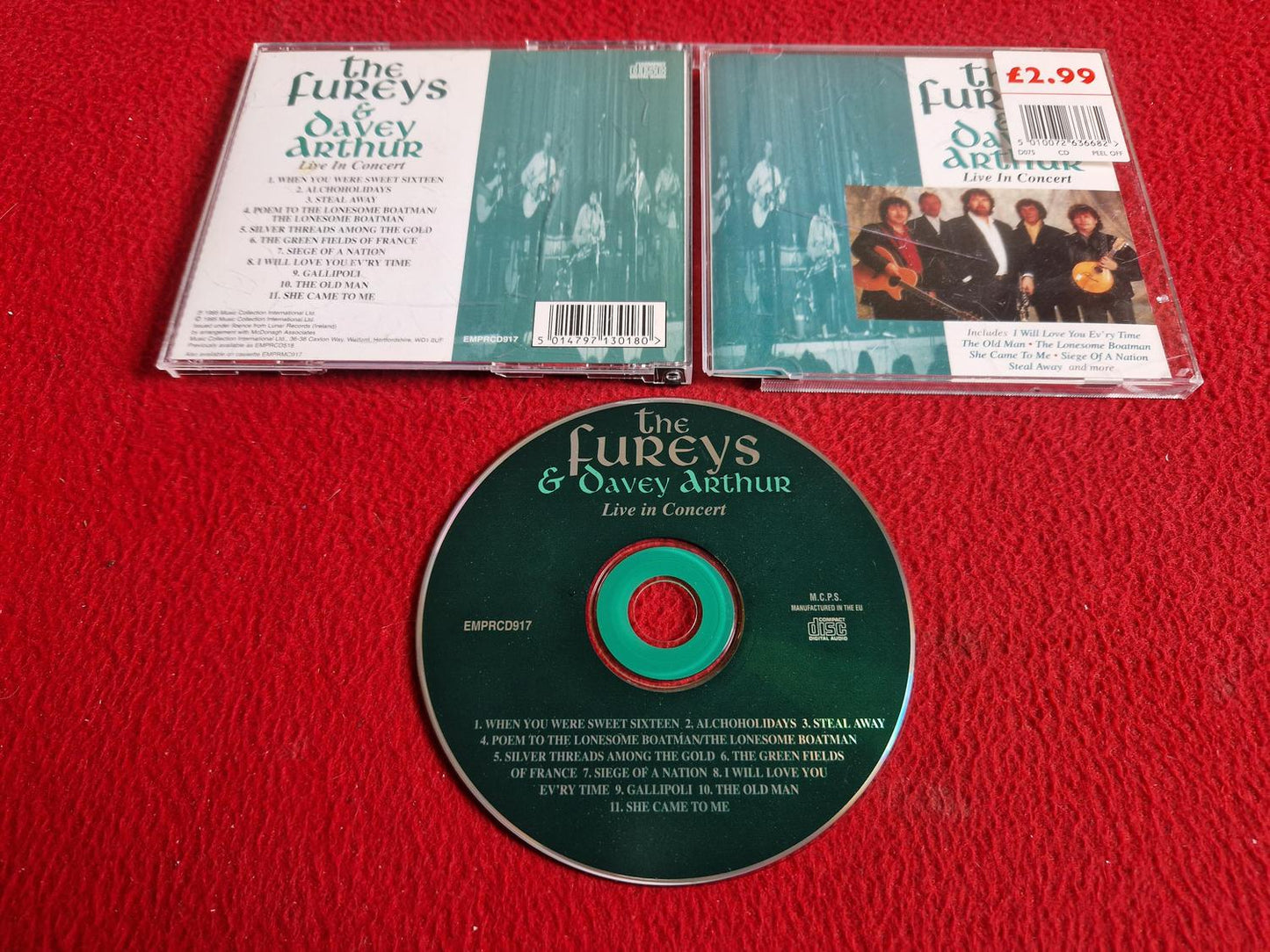 THE FUREYS & DAVEY ARTHUR LIVE IN CONCERT CD