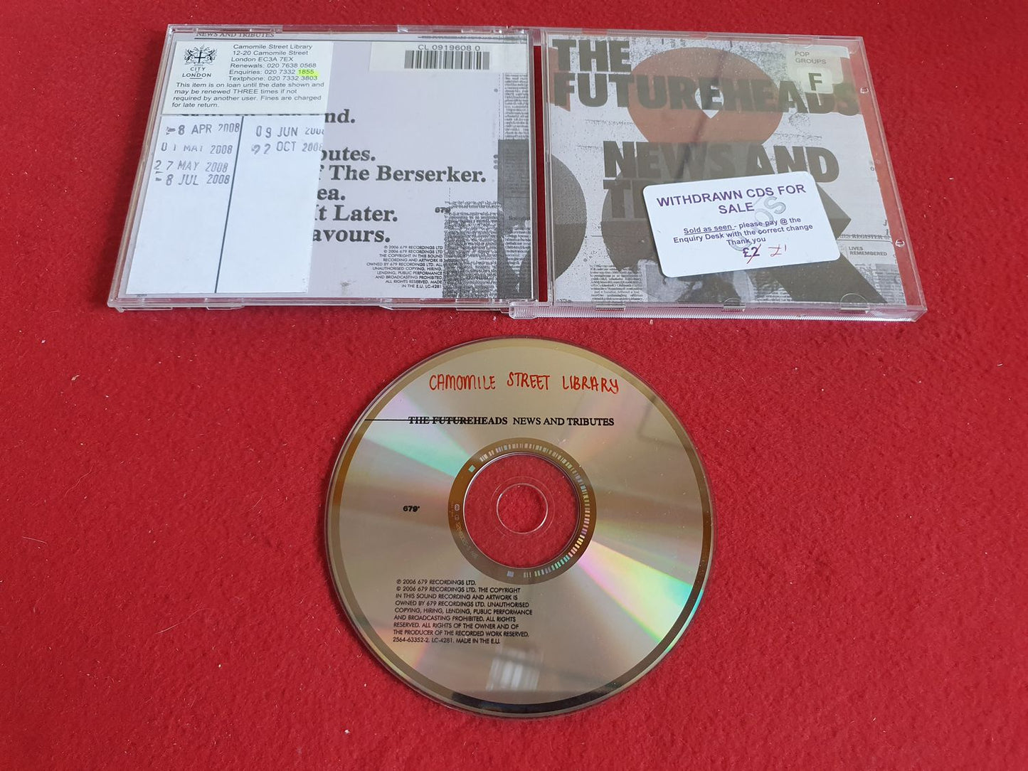 THE FUTUREHEADS NEWS AND TRIBUTES till CD