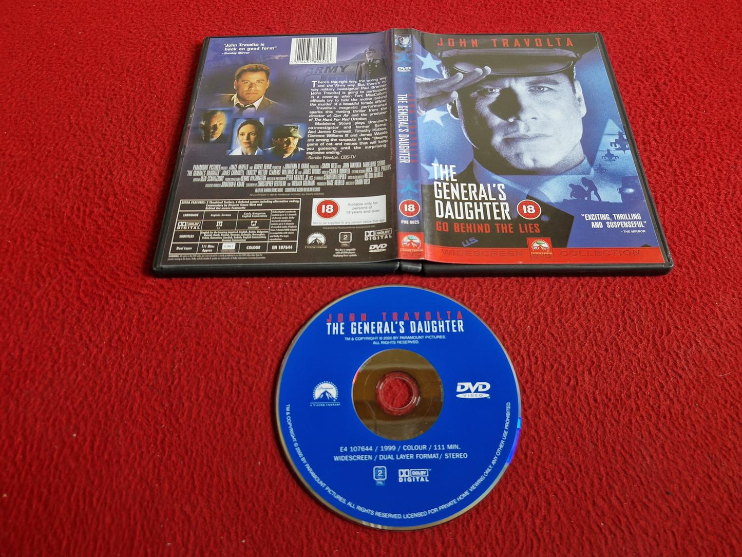 THE GENERAL'S DAUGHTER DVD