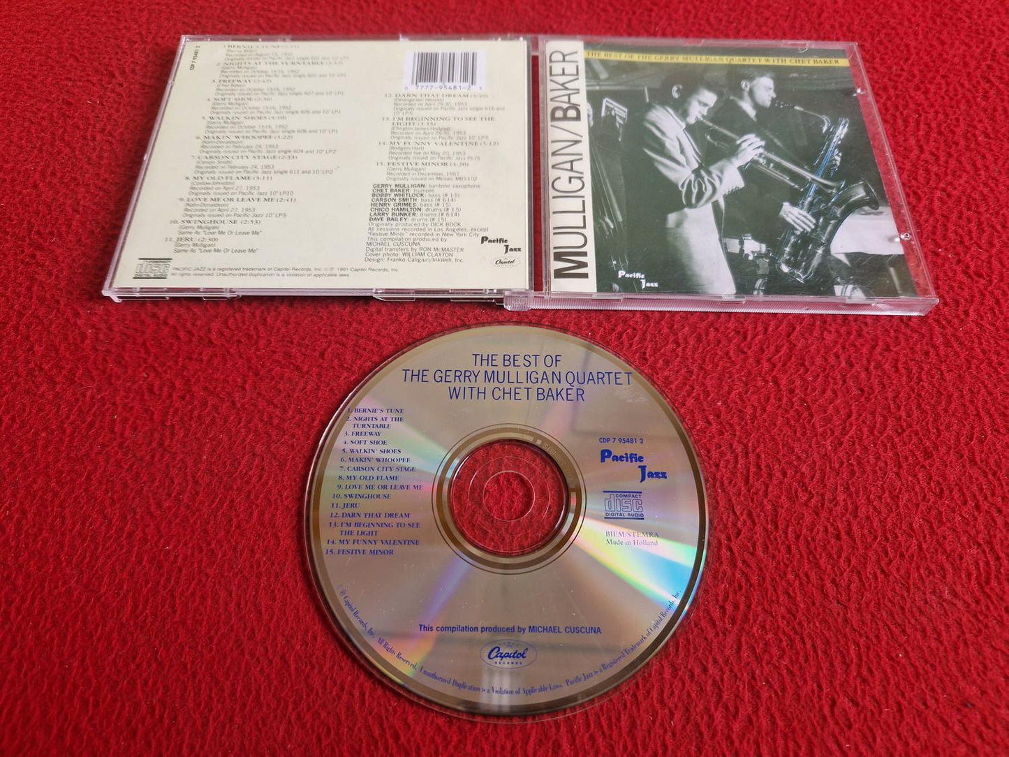 THE GERRY MULLIGAN QUARTET WITH CHET BAKER THE BEST OF CD