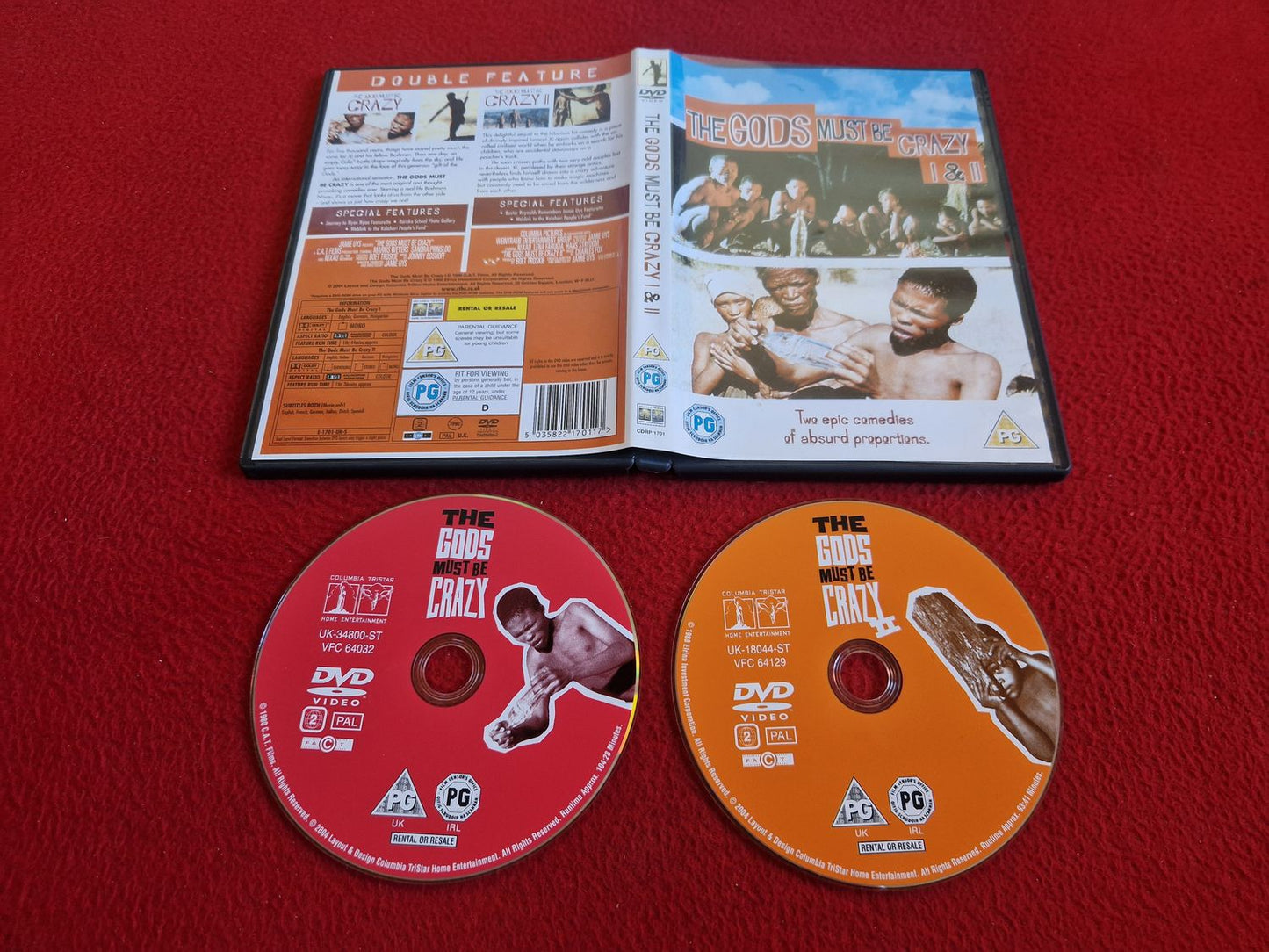 THE GODS MUST BE CRAZY 1 & 2 DVD