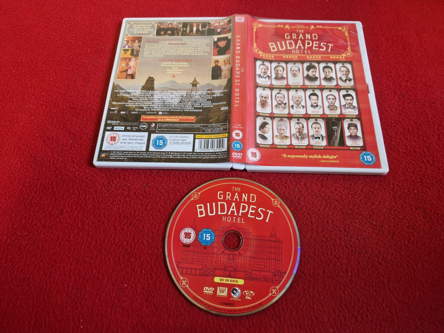 THE GRAND BUDAPEST HOTEL DVD