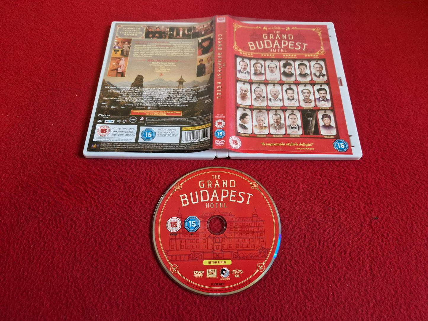 THE GRAND BUDAPEST HOTEL DVD