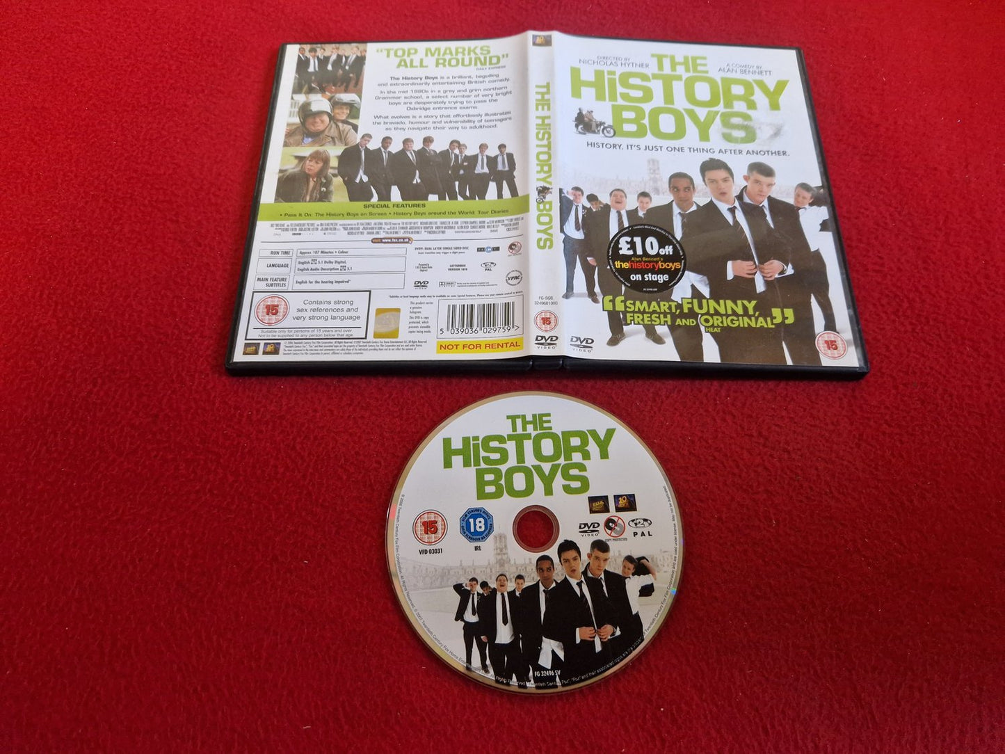 THE HISTORY BOYS DVD