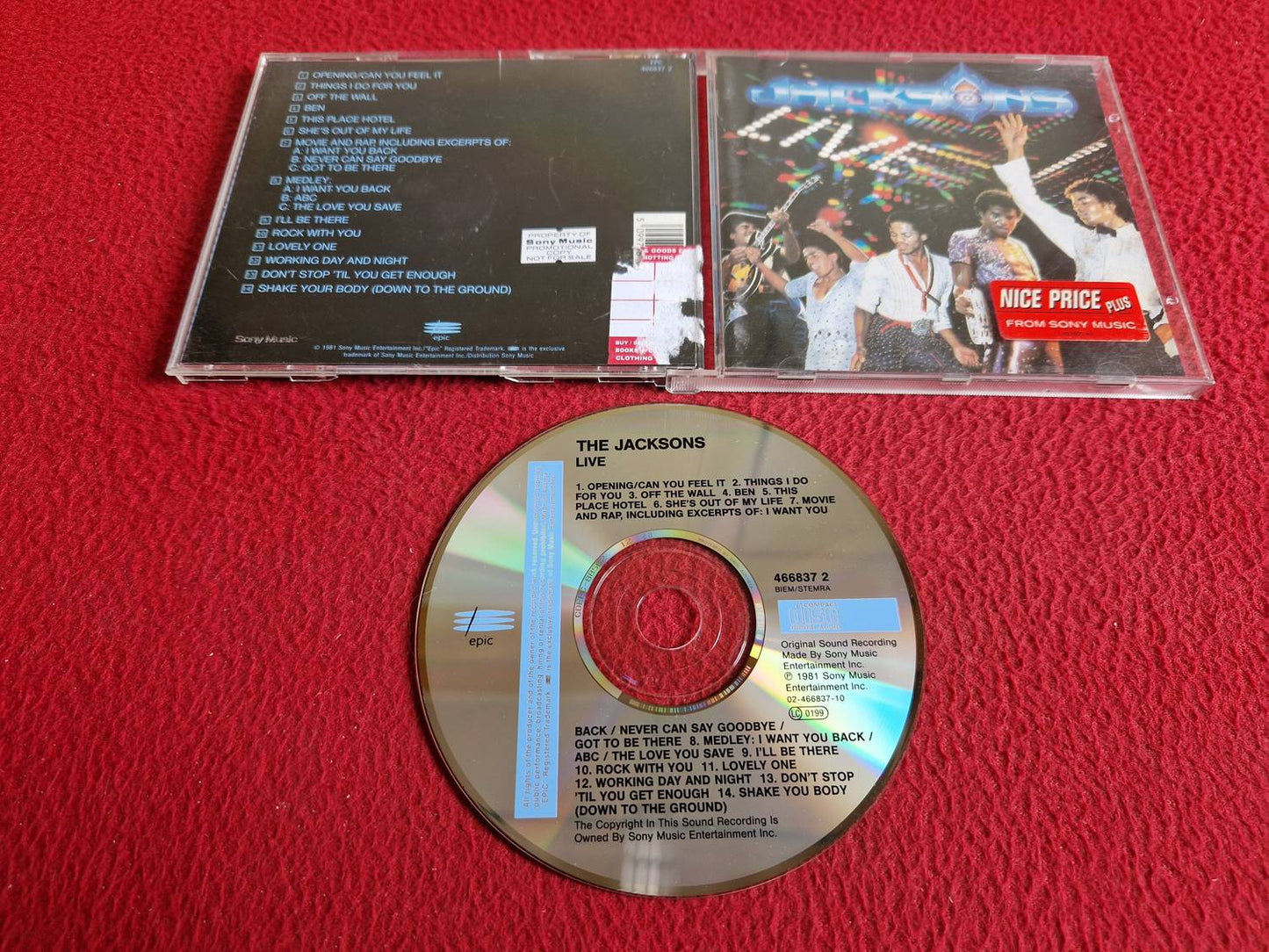 THE JACKSONS LIVE CD