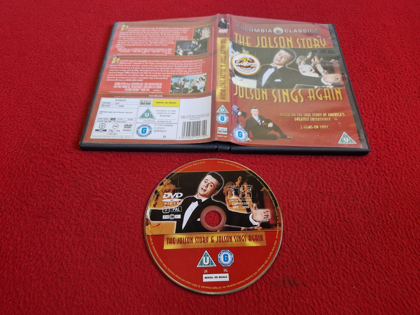 THE JOLSON STORY JOLSON SINGS AGAIN DVD