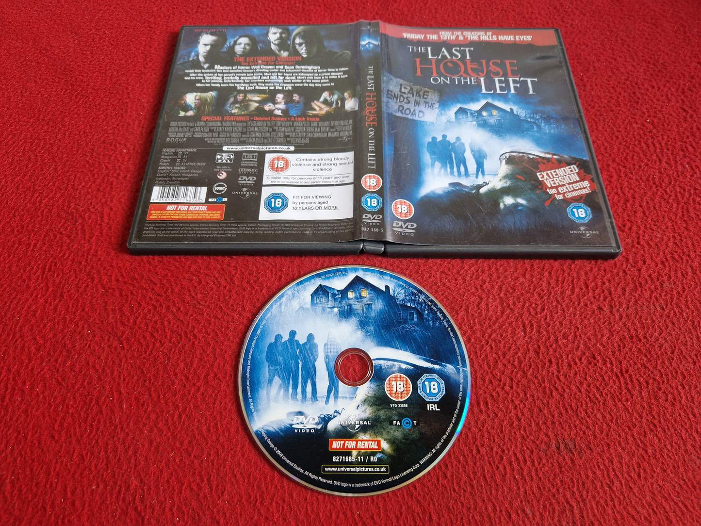 THE LAST HOUSE ON THE LEFT DVD