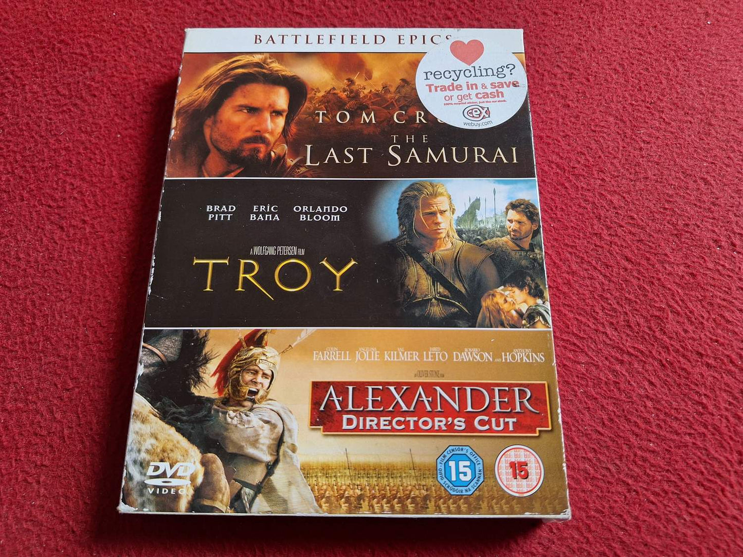 THE LAST SAMURAI / TROY / ALEXANDER BOX DVD