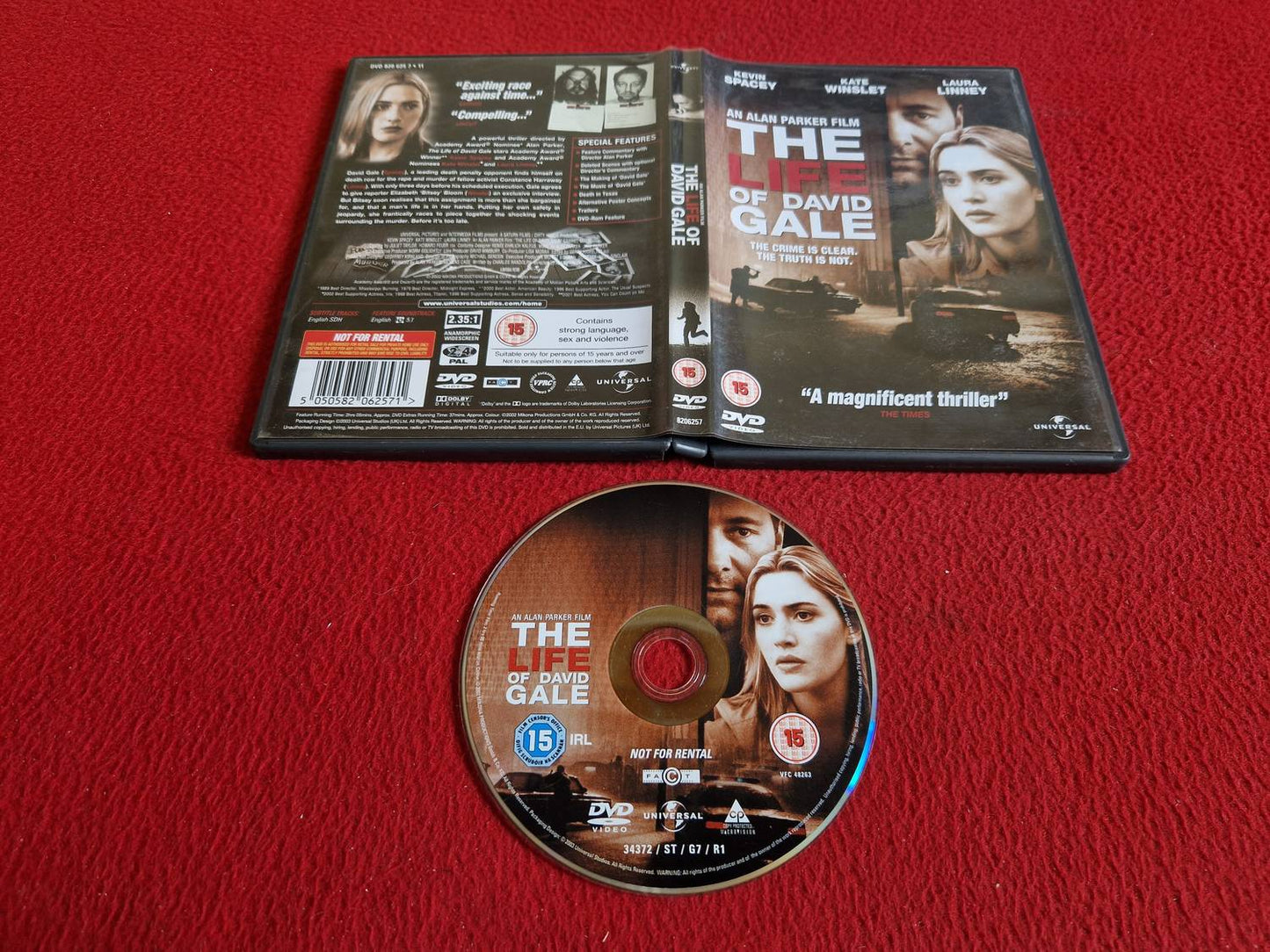 THE LIFE OF DAVID GALE DVD