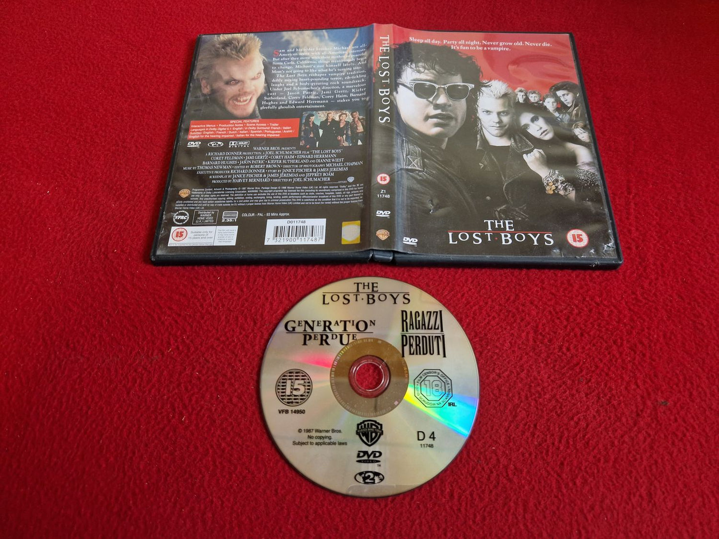 THE LOST BOYS DVD
