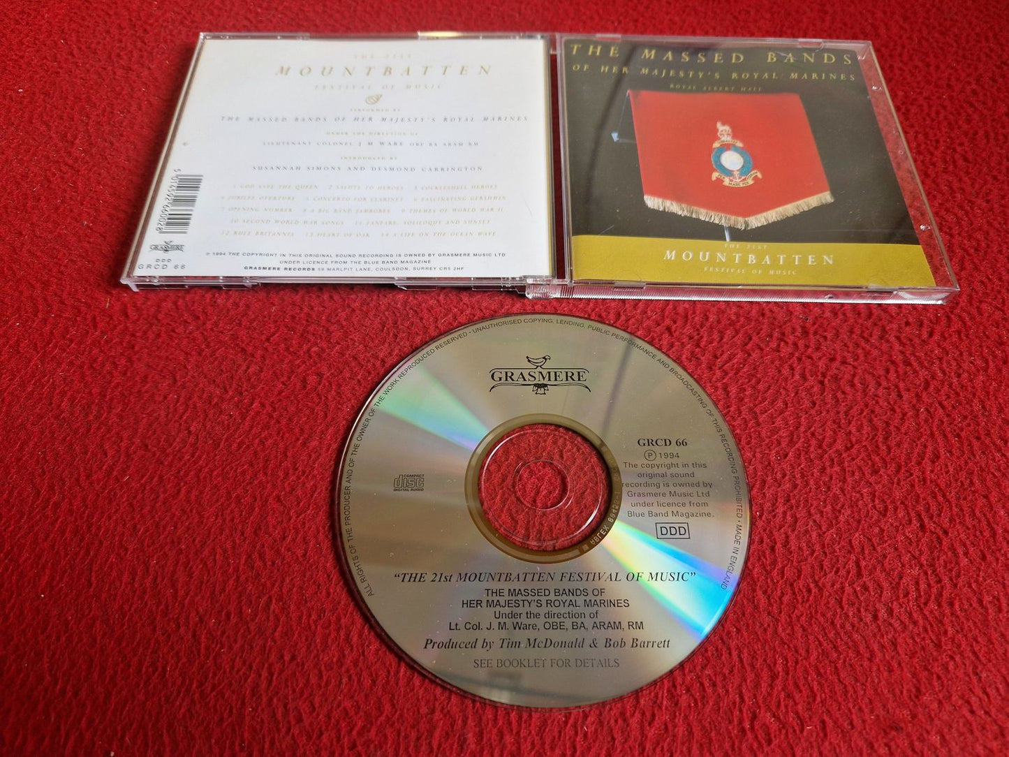 THE MASSED BANDS HER MAJESTY'S ROYAL MARINES THE 21ST MOUNTBATTEN FESTIVAL CD