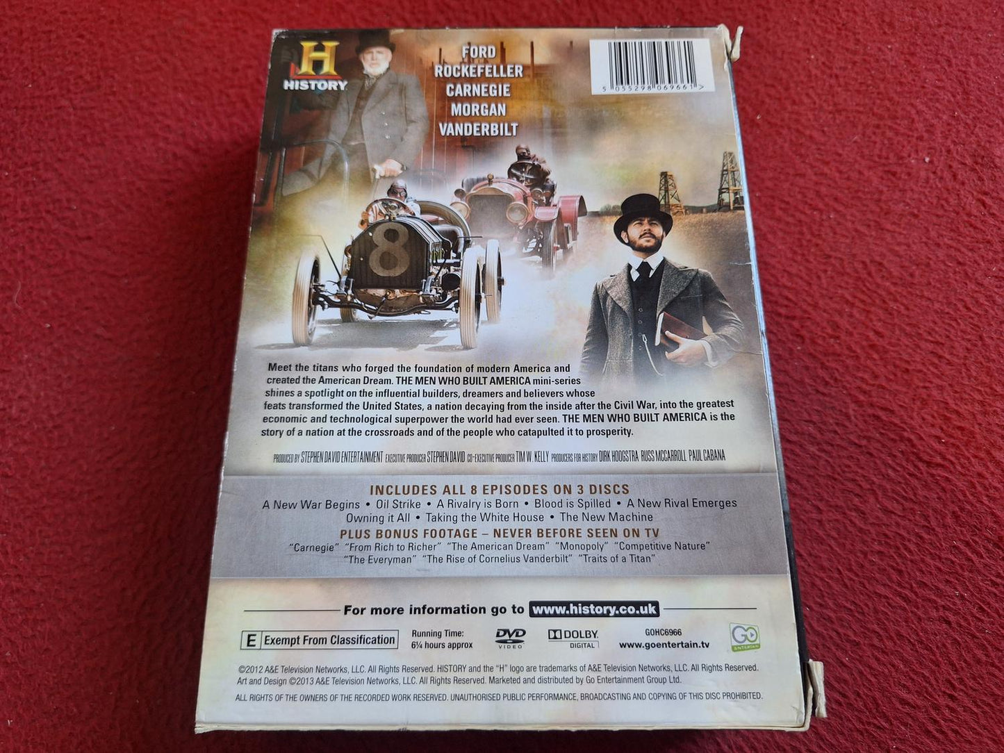 THE MEN WHO BUILT AMERICA - FORD / ROCKEFELLER / CARNEGIE mfl BOX DVD